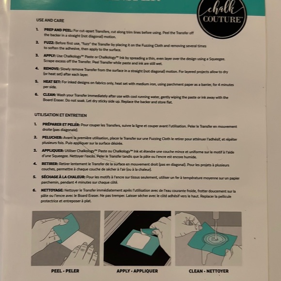 Reindeer Parking Chalk Couture Transfer Size B - Picture 3 of 3